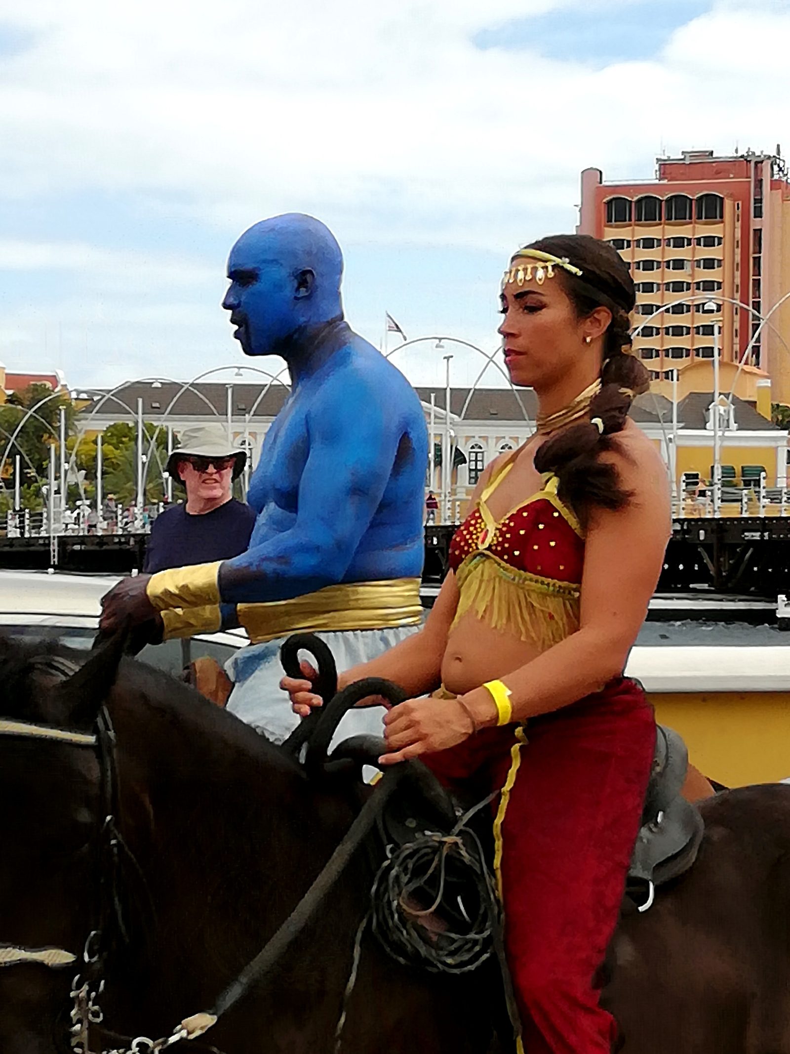 Costumed riders at the Carnival Horse Parade