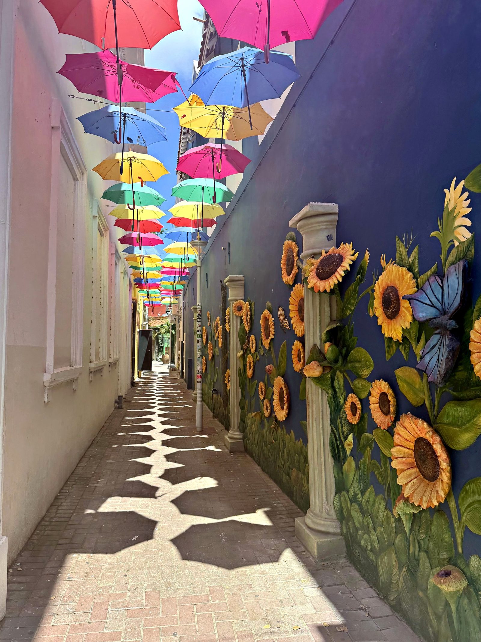 The umbrella alley in Punda